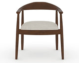 Canadel Downtown Hug Dining Chair in Cognac Washed, TB Fabric, front view