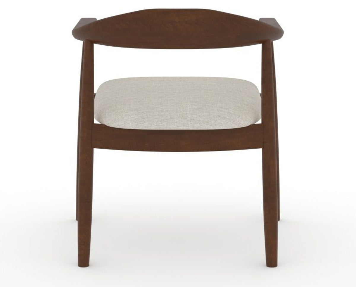 Canadel Downtown Hug Dining Chair in Cognac Washed, TB Fabric, back view