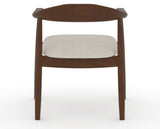 Canadel Downtown Hug Dining Chair in Cognac Washed, TB Fabric, back view