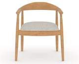 Canadel Downtown Hug Dining Chair in Caramel Washed, TB Fabric, front view