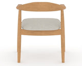 Canadel Downtown Hug Dining Chair in Caramel Washed, TB Fabric, back view