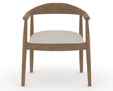 Canadel Downtown Hug Dining Chair in Pecan Washed, TB Fabric, front view