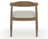 Canadel Downtown Hug Dining Chair in Pecan Washed, TB Fabric, back view