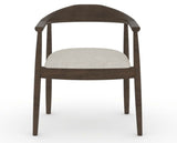 Canadel Downtown Hug Dining Chair in Hazelnut Washed, TB Fabric, front view