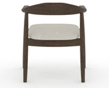 Canadel Downtown Hug Dining Chair in Hazelnut Washed, TB Fabric, back view