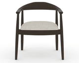 Canadel Downtown Hug Dining Chair in Davy's Grey, TB Fabric, front view