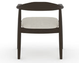 Canadel Downtown Hug Dining Chair in Davy's Grey, TB Fabric, back view