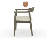 Canadel Downtown Hug Dining Chair in Shadow, TW Fabric, side view