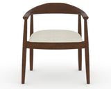 Canadel Downtown Hug Dining Chair in Cognac Washed, TW Fabric, front view