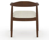 Canadel Downtown Hug Dining Chair in Cognac Washed, TW Fabric, back view