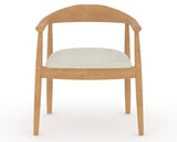 Canadel Downtown Hug Dining Chair in Caramel Washed, TW Fabric, front view