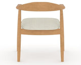 Canadel Downtown Hug Dining Chair in Caramel Washed, TW Fabric, back view