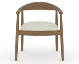 Canadel Downtown Hug Dining Chair in Pecan Washed, TW Fabric, front view