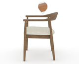 Canadel Downtown Hug Dining Chair in Pecan Washed, TW Fabric, side view