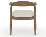 Canadel Downtown Hug Dining Chair in Pecan Washed, TW Fabric, back view