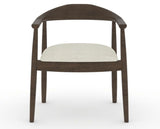 Canadel Downtown Hug Dining Chair in Hazelnut Washed, TW Fabric, front view