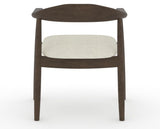 Canadel Downtown Hug Dining Chair in Hazelnut Washed, TW Fabric, back view