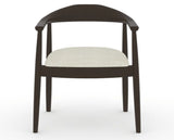 Canadel Downtown Hug Dining Chair in Davy's Grey, TW Fabric, front view