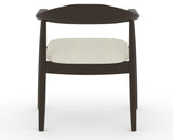 Canadel Downtown Hug Dining Chair in Davy's Grey, TW Fabric, back view