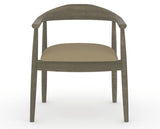 Canadel Downtown Hug Dining Chair in Shadow, XY Faux Leather, front view