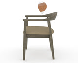 Canadel Downtown Hug Dining Chair in Shadow, XY Faux Leather, side view