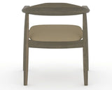 Canadel Downtown Hug Dining Chair in Shadow, XY Faux Leather, back view