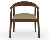 Canadel Downtown Hug Dining Chair in Cognac Washed, XY Faux Leather, front view