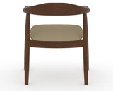 Canadel Downtown Hug Dining Chair in Cognac Washed, XY Faux Leather, back view