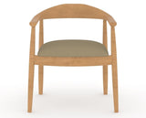 Canadel Downtown Hug Dining Chair in Caramel Washed, XY Faux Leather, front view