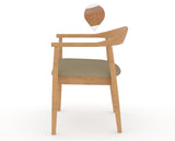 Canadel Downtown Hug Dining Chair in Caramel Washed, XY Faux Leather, side view