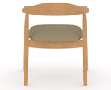 Canadel Downtown Hug Dining Chair in Caramel Washed, XY Faux Leather, back view
