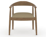 Canadel Downtown Hug Dining Chair in Pecan Washed, XY Faux Leather, front view