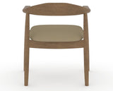 Canadel Downtown Hug Dining Chair in Pecan Washed, XY Faux Leather, back view