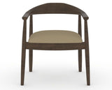 Canadel Downtown Hug Dining Chair in Hazelnut Washed, XY Faux Leather, front view