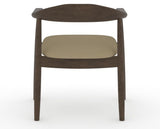 Canadel Downtown Hug Dining Chair in Hazelnut Washed, XY Faux Leather, back view