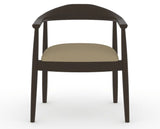 Canadel Downtown Hug Dining Chair in Davy's Grey, XY Faux Leather, front view