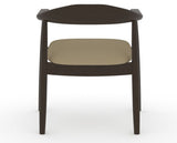 Canadel Downtown Hug Dining Chair in Davy's Grey, XY Faux Leather, back view