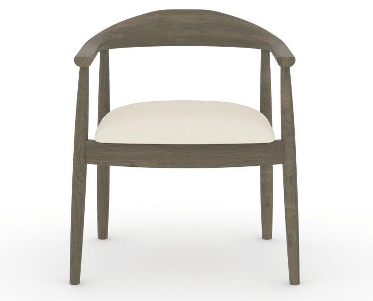 Canadel Downtown Hug Dining Chair in Shadow, YJ Faux Leather, front view