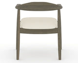 Canadel Downtown Hug Dining Chair in Shadow, YJ Faux Leather, back view