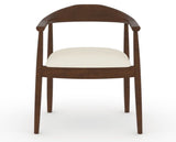 Canadel Downtown Hug Dining Chair in Cognac Washed, YJ Faux Leather, front view