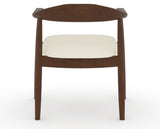 Canadel Downtown Hug Dining Chair in Cognac Washed, YJ Faux Leather, back view