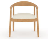 Canadel Downtown Hug Dining Chair in Caramel Washed, YJ Faux Leather, front view