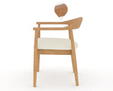 Canadel Downtown Hug Dining Chair in Caramel Washed, YJ Faux Leather, side view