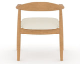 Canadel Downtown Hug Dining Chair in Caramel Washed, YJ Faux Leather, back view
