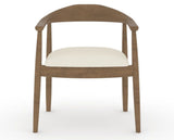 Canadel Downtown Hug Dining Chair in Pecan Washed, YJ Faux Leather, front view