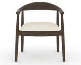 Canadel Downtown Hug Dining Chair in Hazelnut Washed, YJ Faux Leather, front view