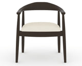 Canadel Downtown Hug Dining Chair in Davy's Grey, YJ Faux Leather, front view
