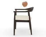 Canadel Downtown Hug Dining Chair in Davy's Grey, YJ Faux Leather, side view