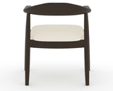 Canadel Downtown Hug Dining Chair in Davy's Grey, YJ Faux Leather, back view