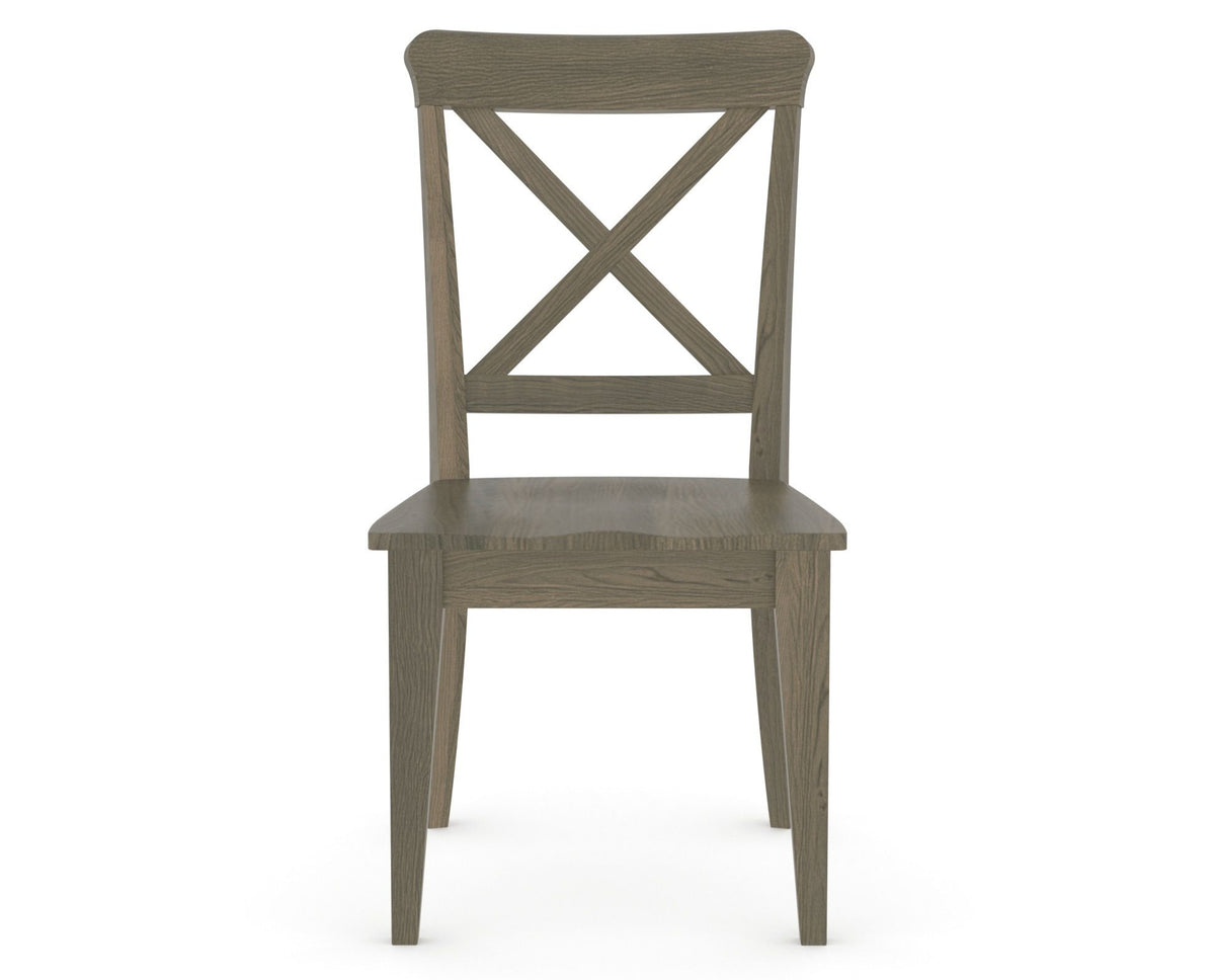 Canadel Gourmet X Back Dining Chair in Shadow, front view